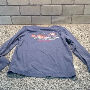 Vineyard Vines Holiday Graphic Long Sleeve in Blue